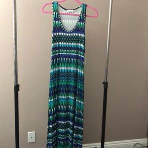 Calvin Klein size 6 multicolored maxi dress NWT